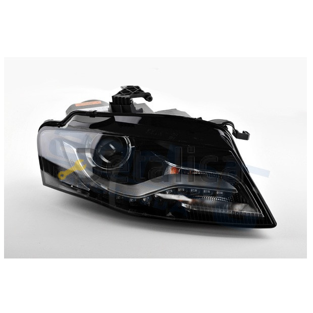 Фара правая ксенон Адаптив линз с рег мотора внутри черная для Ауди А4 В8 от 2007 (Depo) AFS