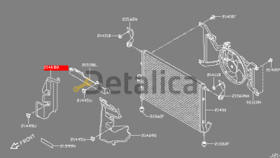 Дефлектор радиатора правый для Ниссан Альмера Г15