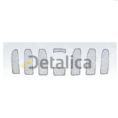 Накладки декоративные на решетки радиатора Тойота Прадо 150