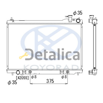 Радиатор охлаждения для Инфинити ФХ35 АТ с горловиной Koyo Япония Радиатор охлаждения для Инфинити ФХ35 АТ с горловиной Koyo Япония