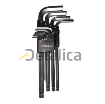 Набор ключей шестигранных 10 предметов BERGER BG-10SНW