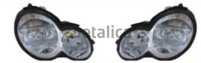 Фара для Мерседес W203 (2 дв) (купе) Л+П (комплект) под корректор прозрачный хрусталь (DLAA) (Китай)