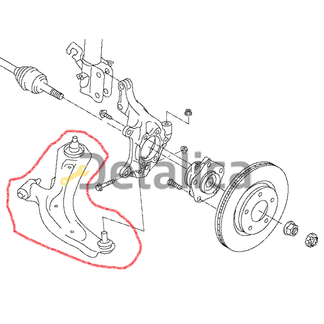 Рычаг передний нижний правый для Ниссан Сентра B17 оригинал Рычаг передний нижний правый для Ниссан Сентра B17 оригинал