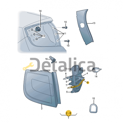 Плата под задний правый фонарь Led диодный для Шкода Рапид оригинал
