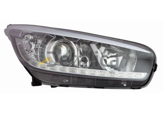 Фара правая с регулятором мотора внутри черн, диод Киа Ceed II {H7/H7/H7/PY21W/LED} (DEPO)