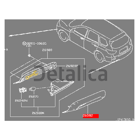 Рамка ( окантовка ) заднего фонаря в бампер для Ниссан Патфайндер Р52