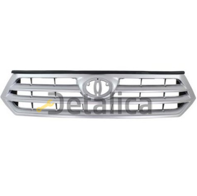 Решетка радиатора серебристая для Тойота Хайлендер от 2010