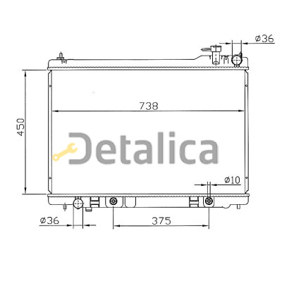 Радиатор охлаждения для инфинити фх35 от 2003 АТ с горловиной Китай Радиатор охлаждения для инфинити фх35 от 2003 АТ с горловиной Китай