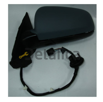 Зеркало левое электрическое с подогревом для Ауди А3 8P 3х дверная от 2004 - 2008 (Тайвань) грунт aspherical