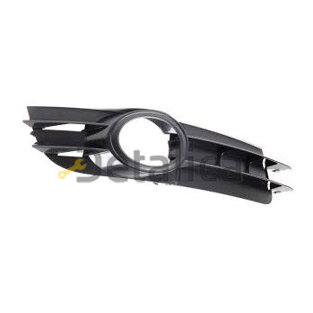 Решетка бампера передняя левая для Ауди А6 С6 от 2004 (Тайвань) чёрная