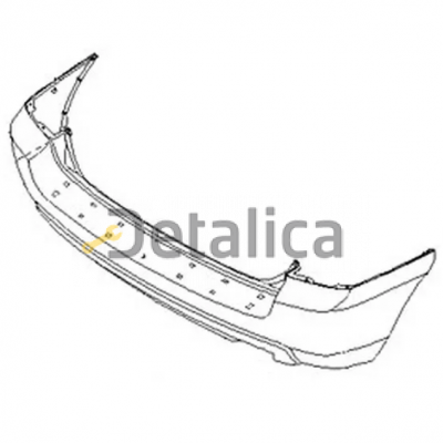 Бампер задний две трубы для Киа Спортейдж 2 от 2009 до 2010 (Gordon)