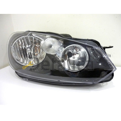 Фара правая с регулятором мотора для Фольксваген Гольф 6 от 2009 (Depo) внутри чёрная Н-тип