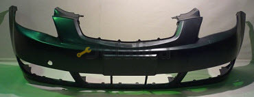 Бампер передний без отверстия под молдинг для Киа Rio II (Китай)