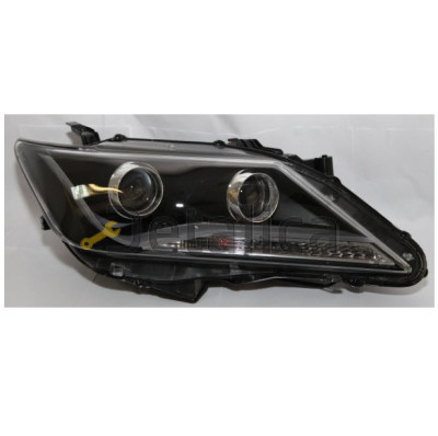 Фара левая + правая комплект тюнинг линзованная с рег мотора внутри черная для Тойота Камри V50 от 2011 (Eagle Eyes)