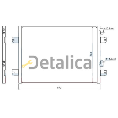 Радиатор кондиционера для Рено Логан без осушителя Китай
