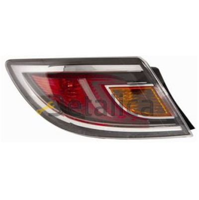 Фонарь задний внешний левый внутри красный для мазда 6 от 2010