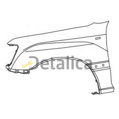 Крыло переднее левое с отверстием под повторитель  под молдинг  без отверстия под антенну для тойота лэнд крузер 100 от 1998