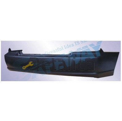 Бампер задний без отверстия под молдинг черный для Хендай Соната 4 от 2002 (Тайвань)