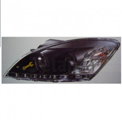 Фара левая+правая комплект тюнинг DEVIL EYES линзованная внутри черная для Киа Сид от 2007 (SONAR)