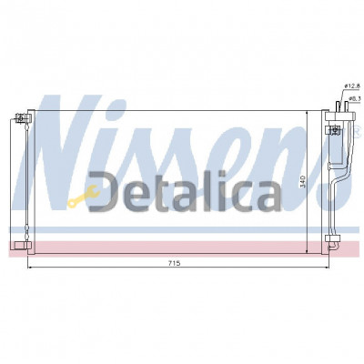 Радиатор кондиционера для Киа Маджентис 2 от 2006 (Nissens)