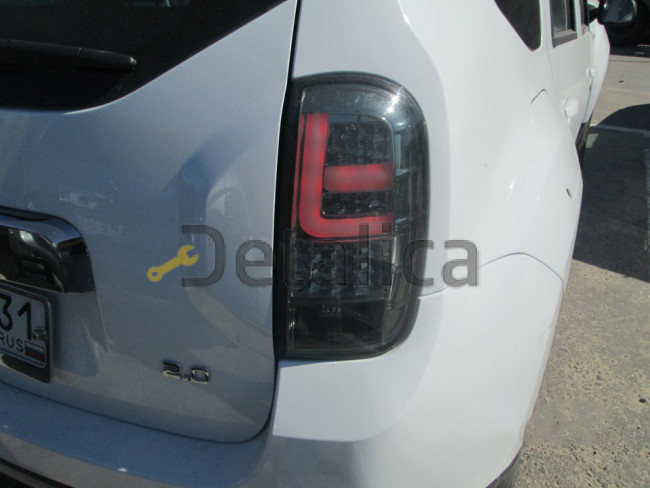 Фонари задние тюнинг-комплект SONAR для Рено Дастер внутри хром