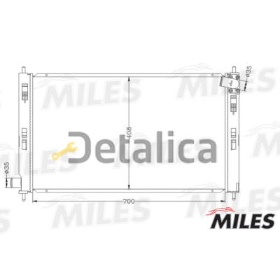 Радиатор охлаждения для Ситроен С-Кроссер Miles Китай 2.4