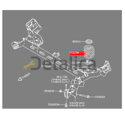 Пружина заднего амортизатора для Ниссан Центра В17 оригинал