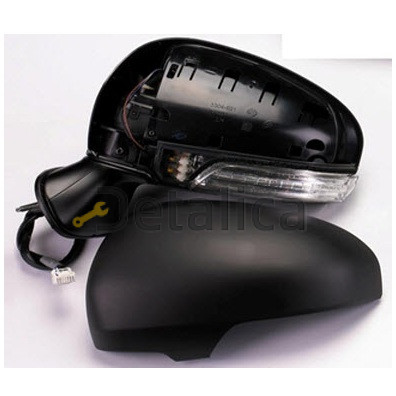 Зеркало левое электр с подогрев ук поворота 7 конт для Тойота Авенсис от 2008 (Тайвань) aspherical грунт