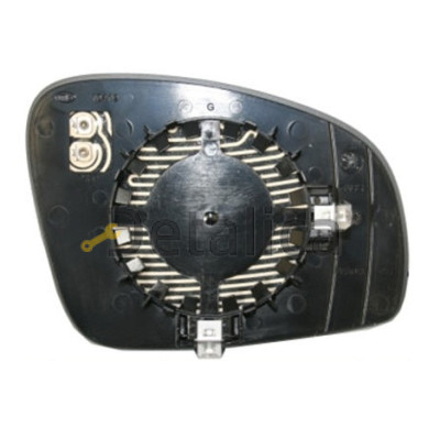 Стекло зеркала левое с подогревом для Шкода Фабия 2 от 2007-2009 (Тайвань) aspherical