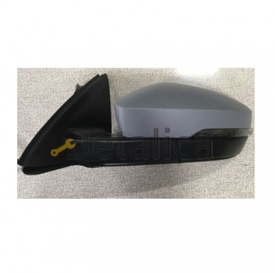 Зеркало левое электр с подогрев ук поворота для Шкода Октавия А7 от 2013 (Тайвань) convex грунт