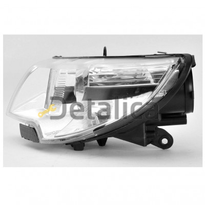 Фара левая с рег мотора внутри хром для Шкода Суперб 2 от 2008 (Depo)