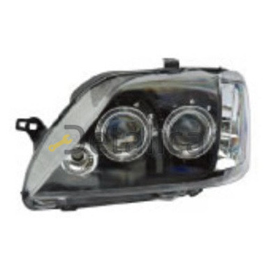 Фара левая тюнинг хрусталь 2 линзованная внутри черная для рено логан от 2005