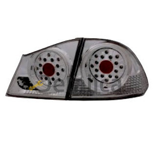 Фонарь задний внешний+внутренний левый+правый комплект седан тюнинг диод стоп сигнал задний ход тонированный EAGLE EYES внутри хром  для хонда цивик от 2006