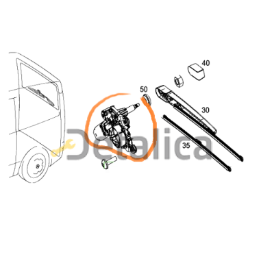 Электромотор заднего стеклоочистителя Мерседес 447 V-Class