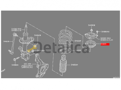Опорный подшипник переднего амортизатора для Ниссан Центра В17 оригинал