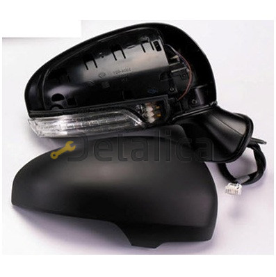 Зеркало правое электр с подогрев ук поворота 7 конт для Тойота Авенсис от 2008 (Тайвань) convex грунт