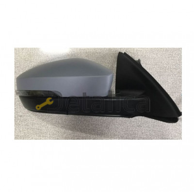 Зеркало правое электр с подогрев ук поворота для Шкода Октавия А7 от 2013 (Тайвань) convex грунт