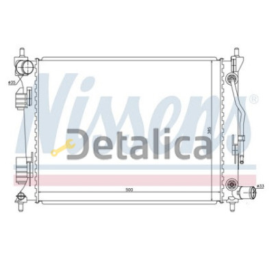 Радиатор охлаждения АТ для Хендай Солярис от 2011 (Nissens)