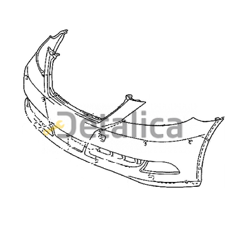 Бампер передний с отверстием под омыватель под датчик оригинал для лексус LS460/600hL от 2007-2009