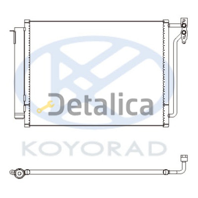 Радиатор кондиционера для БМВ Х5 Е53 KOYO от 2000