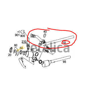 Приёмная труба для Мерседес W639 2.2 CDi оригинал