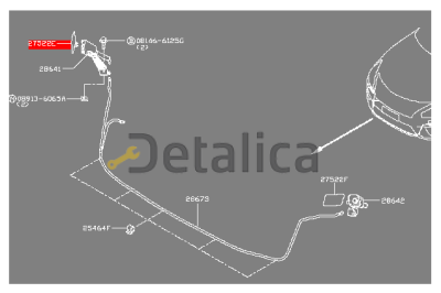 Крышка форсунки омывателя правая фары Ниссан Теана L33 оригинал