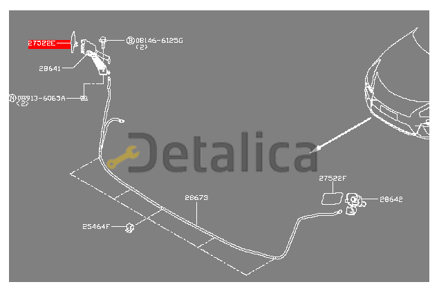 Крышка форсунки омывателя правая фары Ниссан Теана L33 оригинал