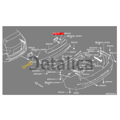 Кронштейн усилителя заднего бампера правый для Ниссан Патфайндер Р52