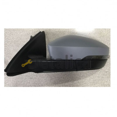 Зеркало левое электр с подогрев ук поворота автосклад подсветка для Шкода Октавия А7 от 2013 (Тайвань) convex грунт