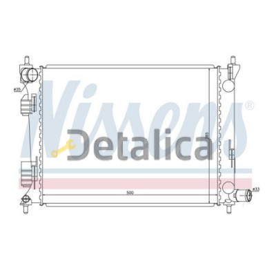 Радиатор охлаждения МТ для Хендай Солярис от 2011 (Nissens)