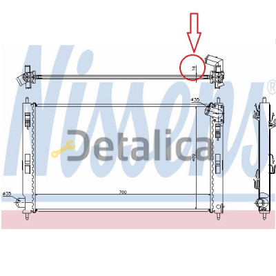 Радиатор охлаждения для Ситроен С-Кроссер Nissens Дания 2.4 2.2 2.0