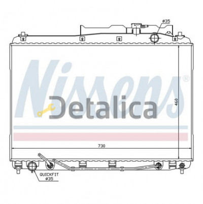 Радиатор охлаждения 3.0 dis для Хендай IX55 (Nissens)