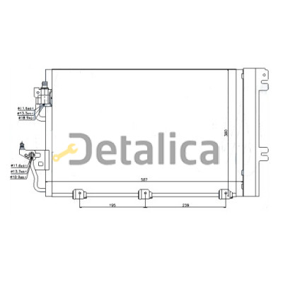 Радиатор кондиционера для Опель Астра H Китай