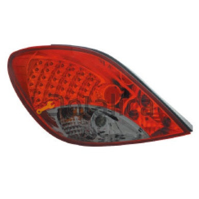 Фонарь задний внешний левый+правый комплект тюнинг с диод EAGLE EYES красн-тонированный для Пежо 207 от 2005